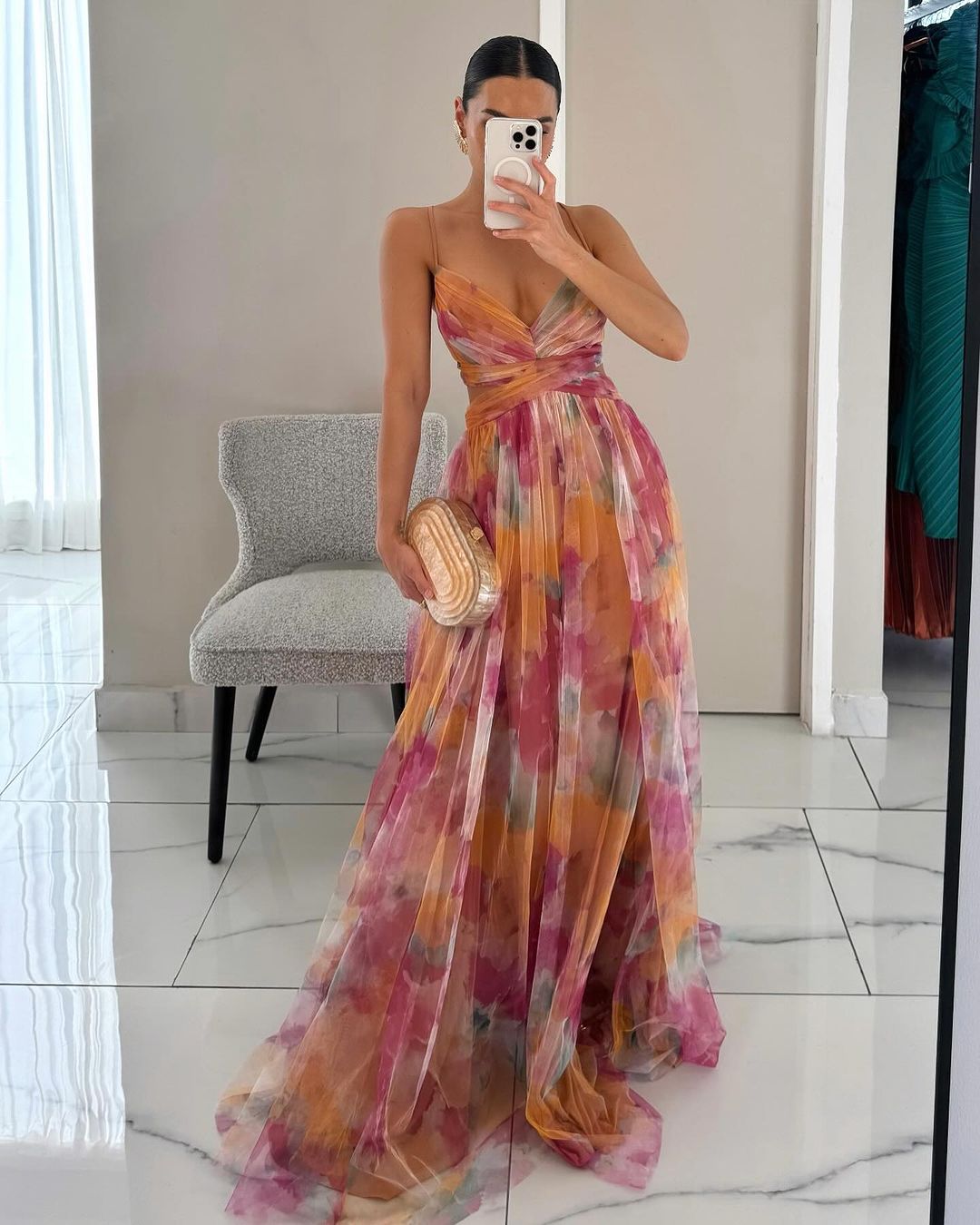 Maya™ | Floral Print Maxi Dress