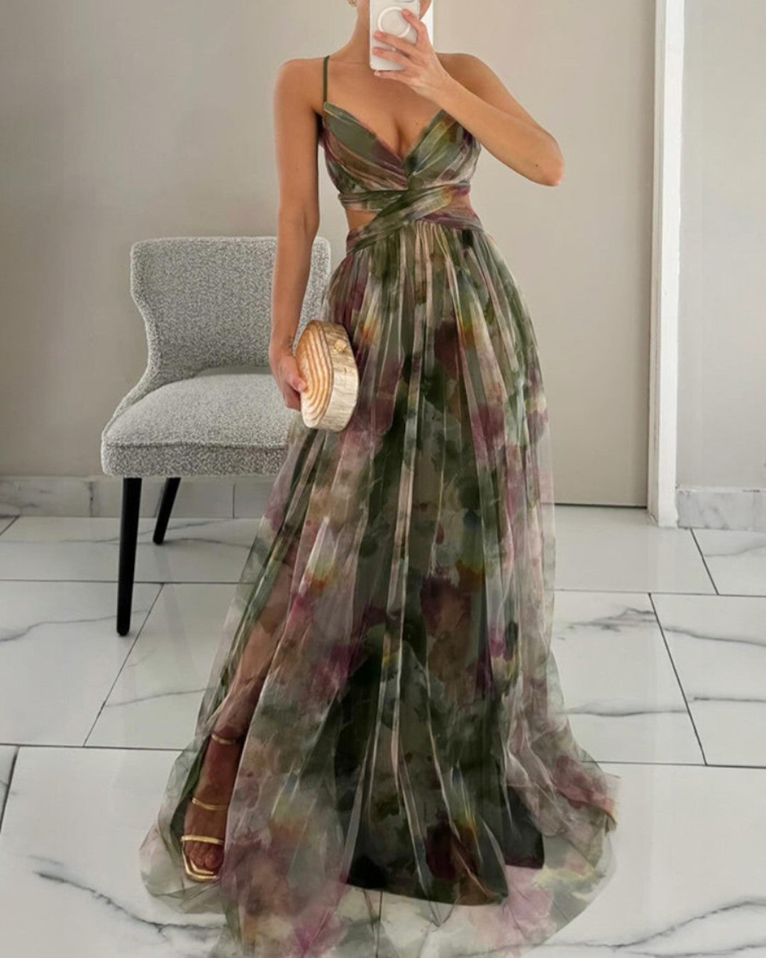 Maya™ | Floral Print Maxi Dress