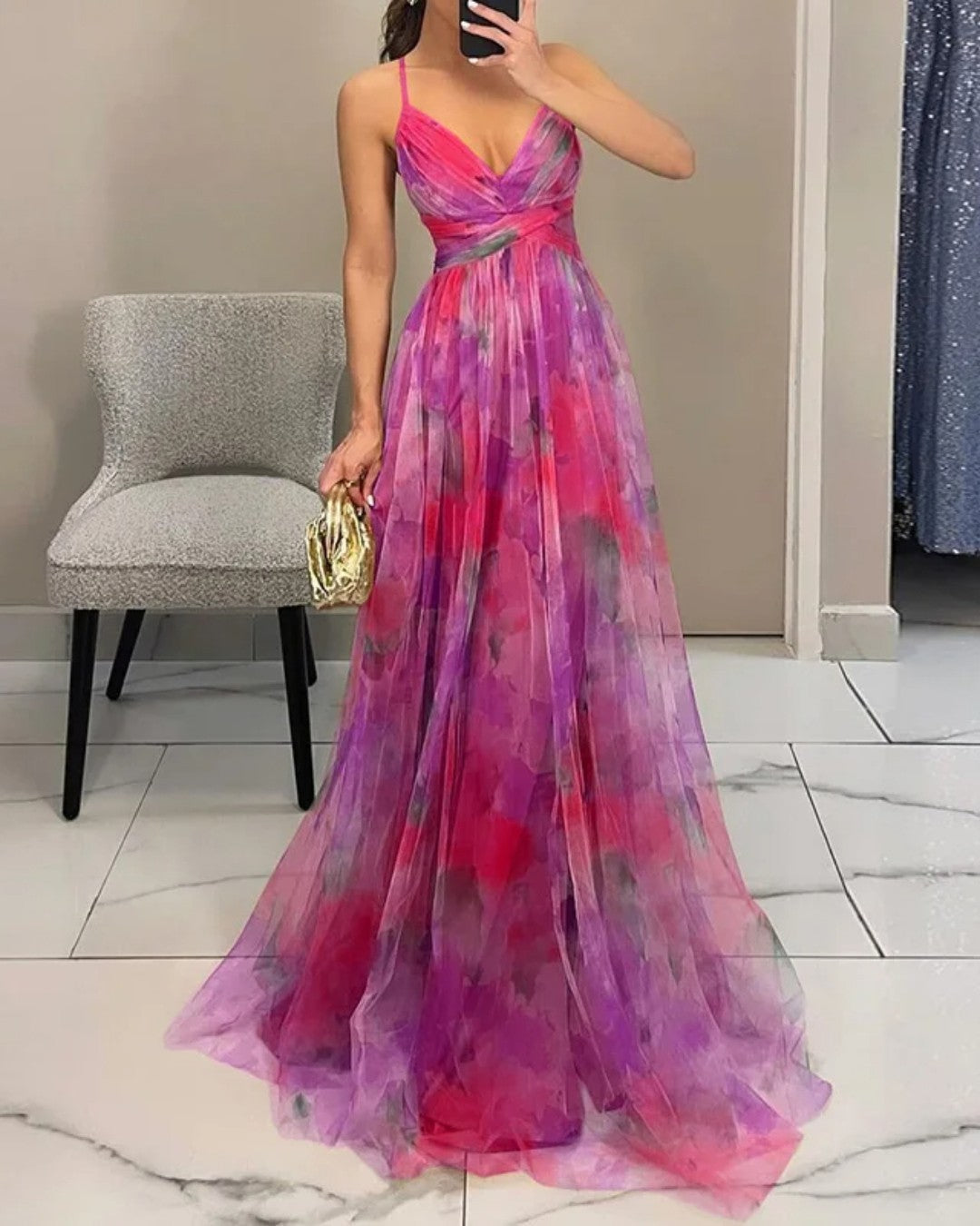 Maya™ | Floral Print Maxi Dress