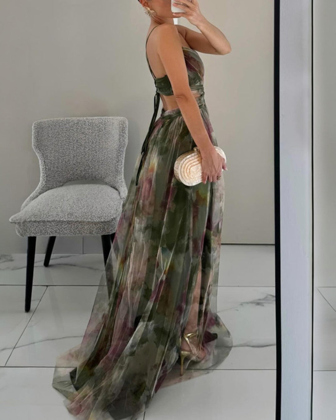 Maya™ | Floral Print Maxi Dress