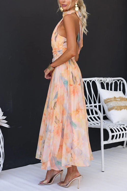 Halter™ | Maxi Dress with Print