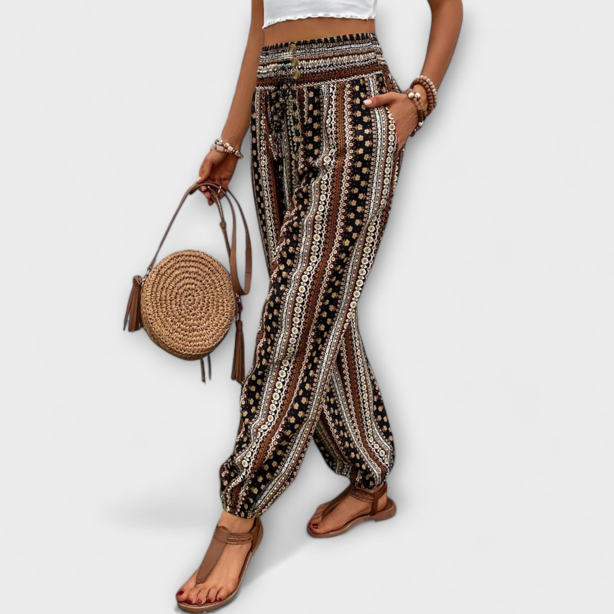 Pants with Ethnic Print