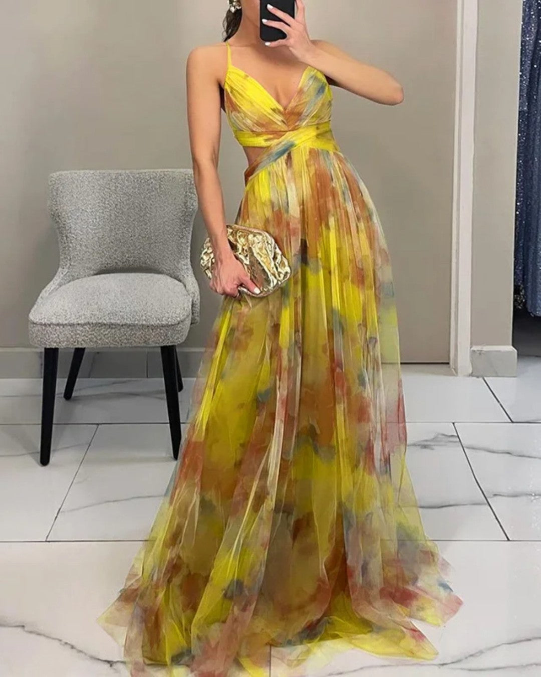 Maya™ | Floral Print Maxi Dress