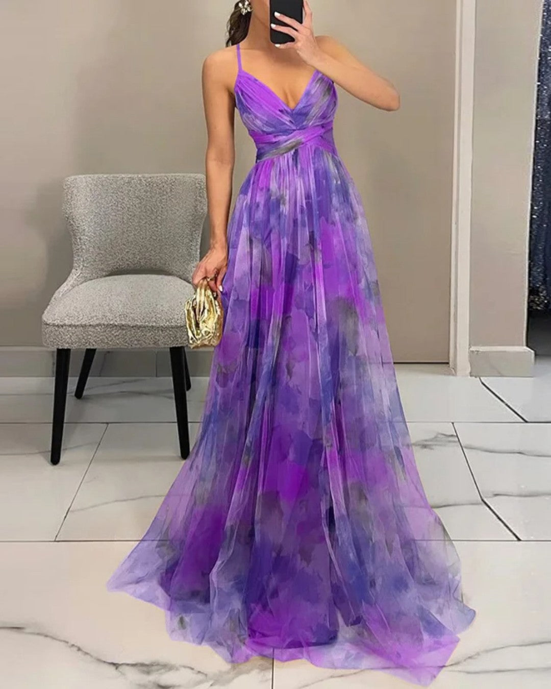 Maya™ | Floral Print Maxi Dress